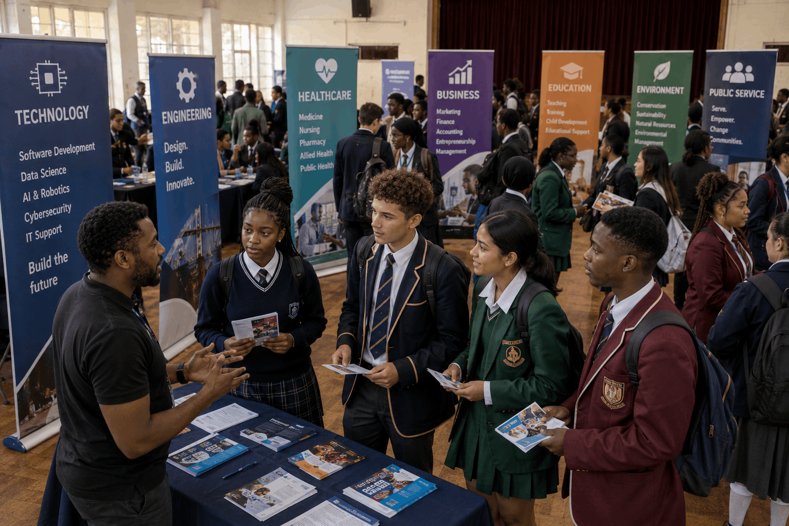 career fair in full swing